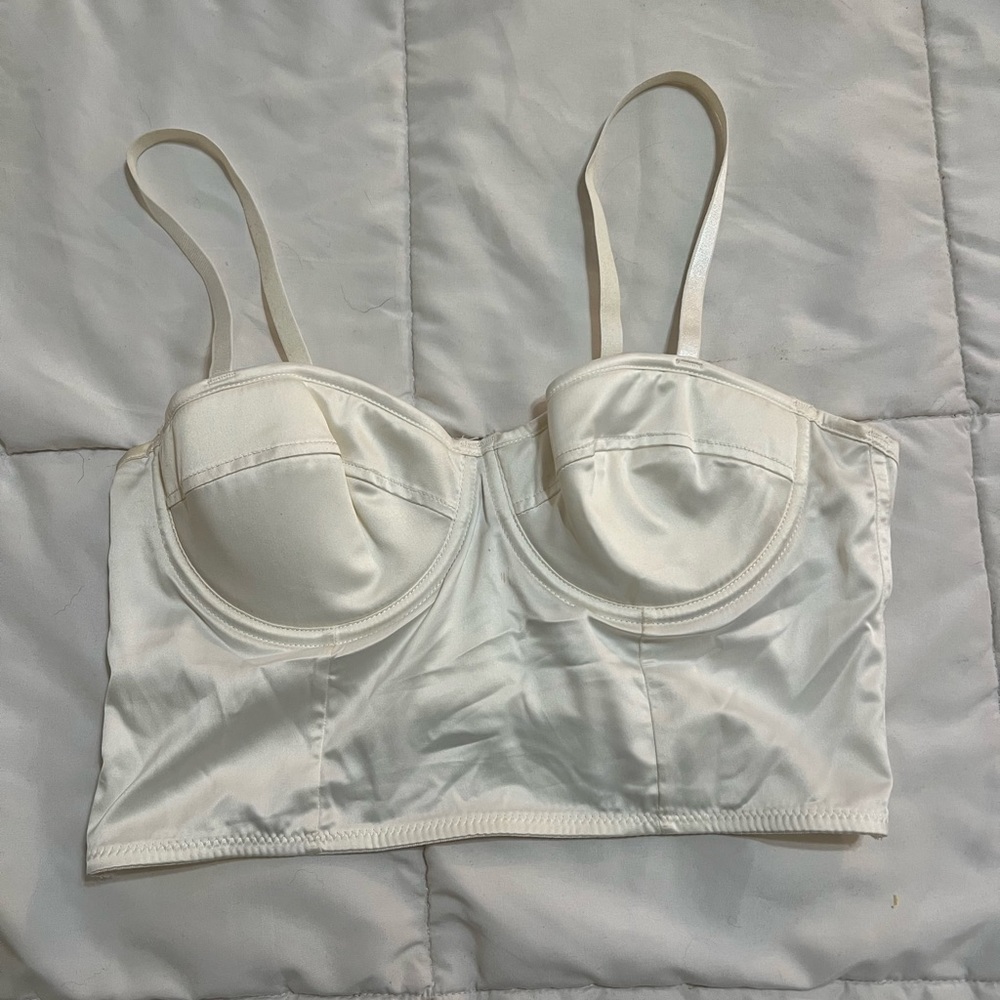White bralette top